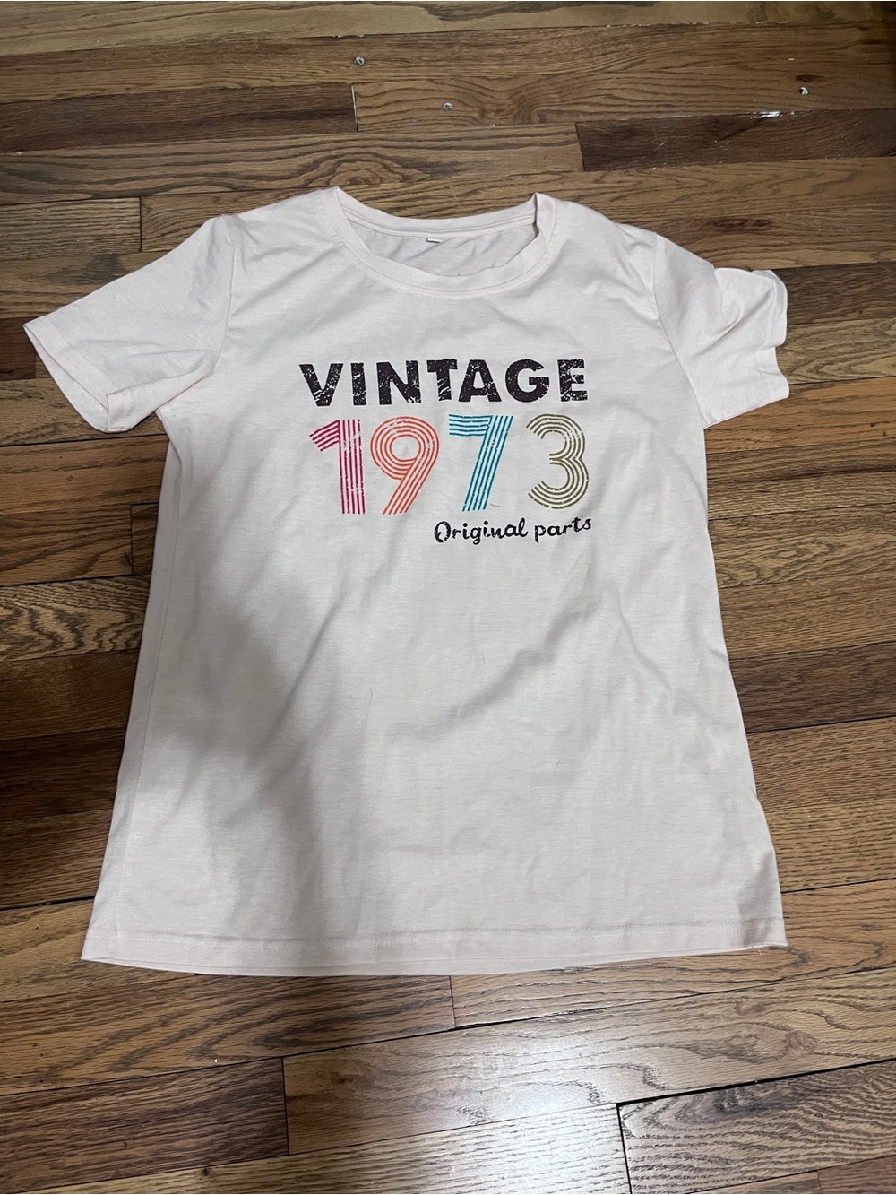 Source Unknown Light Pink "Vintage 1973" Graphic Tee